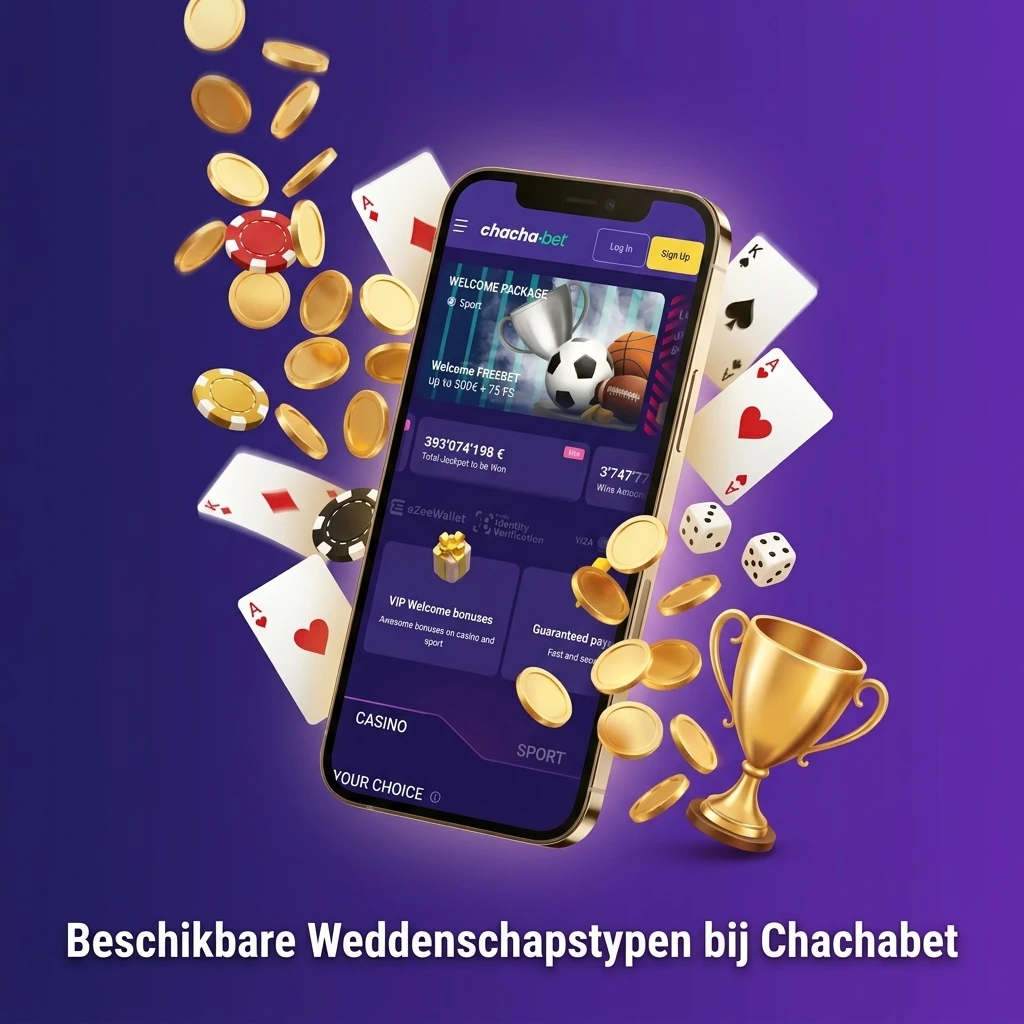 Overzicht van weddenschapstypen bij Chachabet: single, accu, systeem, live en handicap weddenschappen