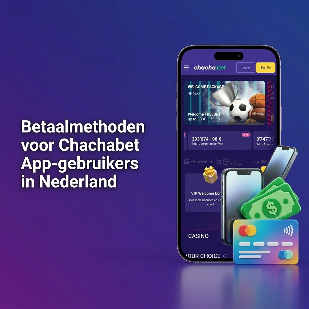 Chachabet app betaalmethoden Nederland: iDEAL, Visa, Mastercard, Skrill, Neteller en cryptocurrency opties
