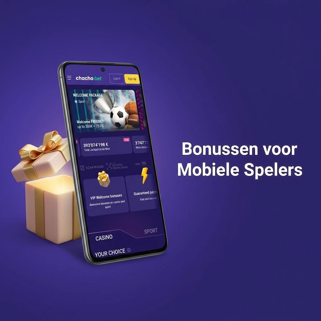 Mobiele bonussen tot €10.000 plus 800 gratis spins en €500 vrijweddenschappen voor casino en sport