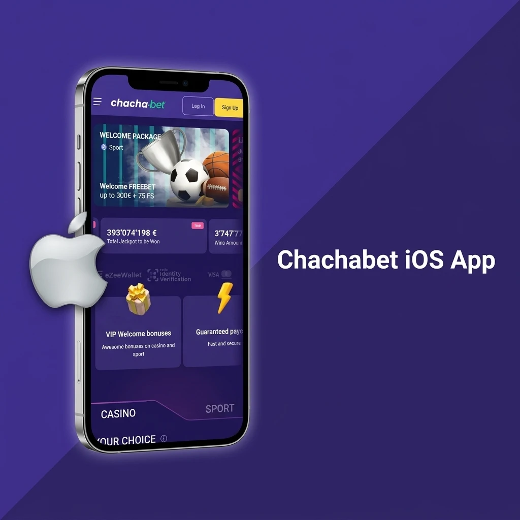 Chachabet iOS-app voor iPhone en iPad met sportweddenschappen, casinospellen en betalingsopties, gratis te downloaden