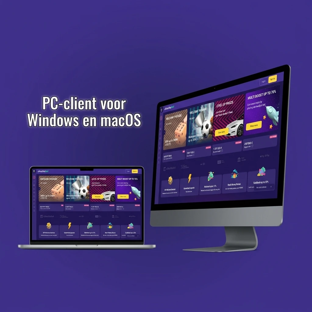 Chachabet website toegankelijk via Chrome, Firefox, Edge en Safari op Windows en macOS zonder aparte desktopapp