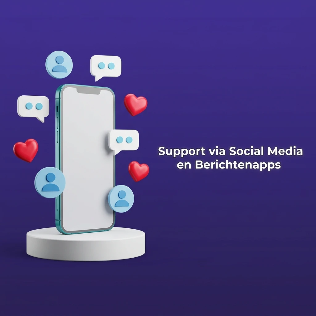 Klantenservice bereikbaar via WhatsApp, Telegram, Facebook Messenger en Twitter voor snelle vragen en support