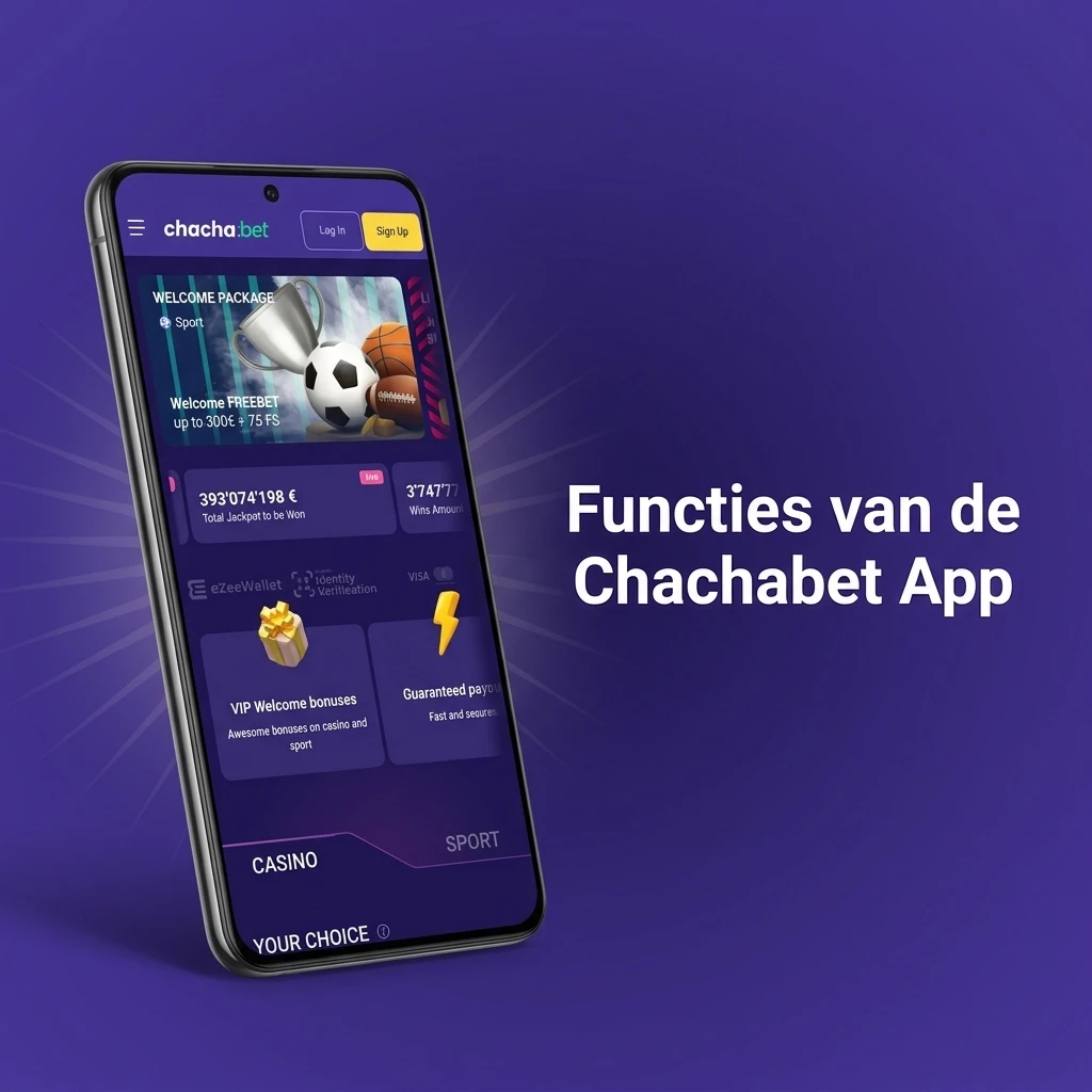 Chachabet app-functies: live weddenschappen, casinospellen, stortingen en meldingen op één platform