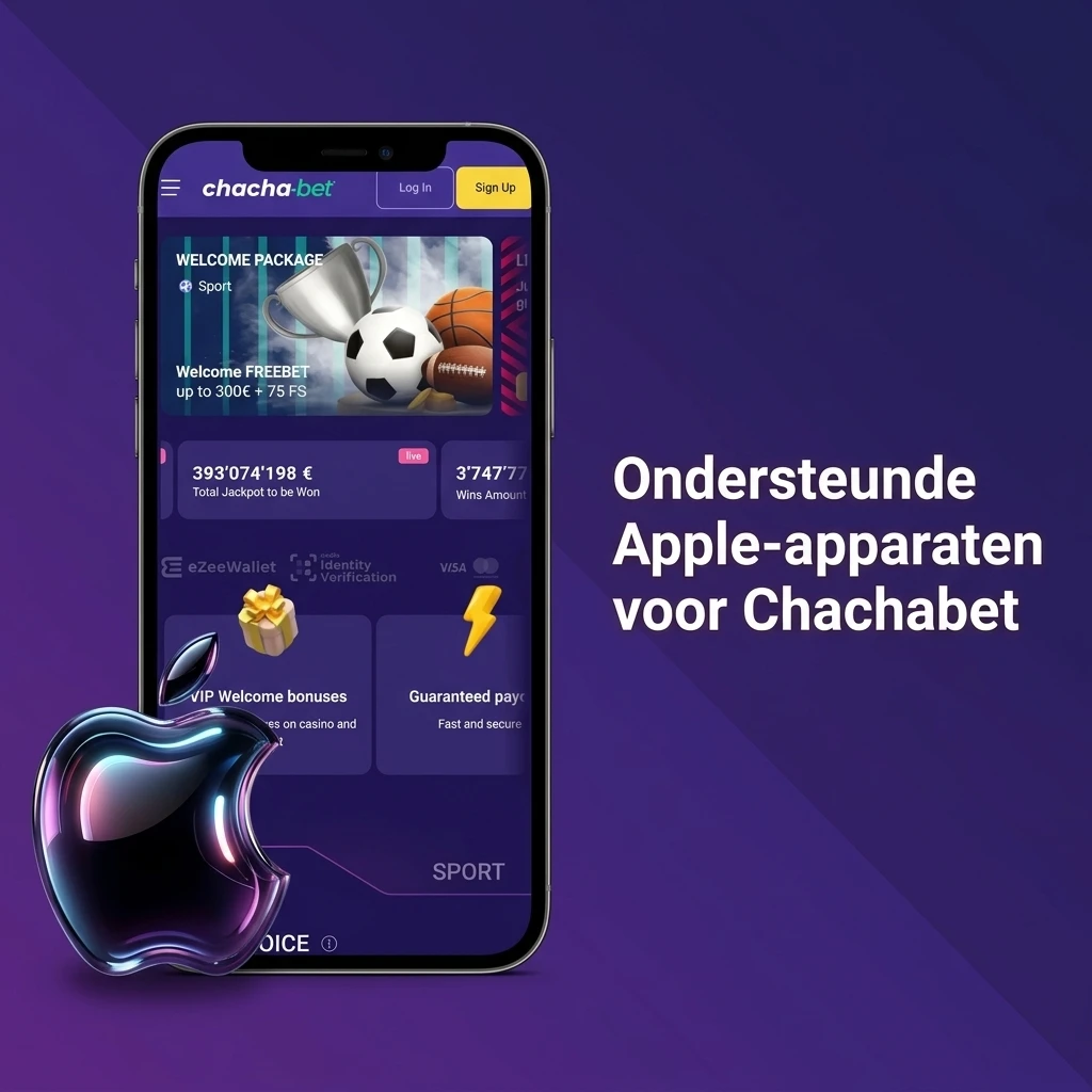 Ondersteunde Apple-apparaten voor Chachabet, waaronder iPhone 8 tot 15, iPad Air, iPad Pro en iPod Touch