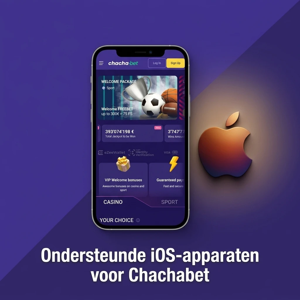 Ondersteunde iOS-apparaten voor Chachabet, waaronder iPhone, iPad en iPod touch met iOS 13 of hoger