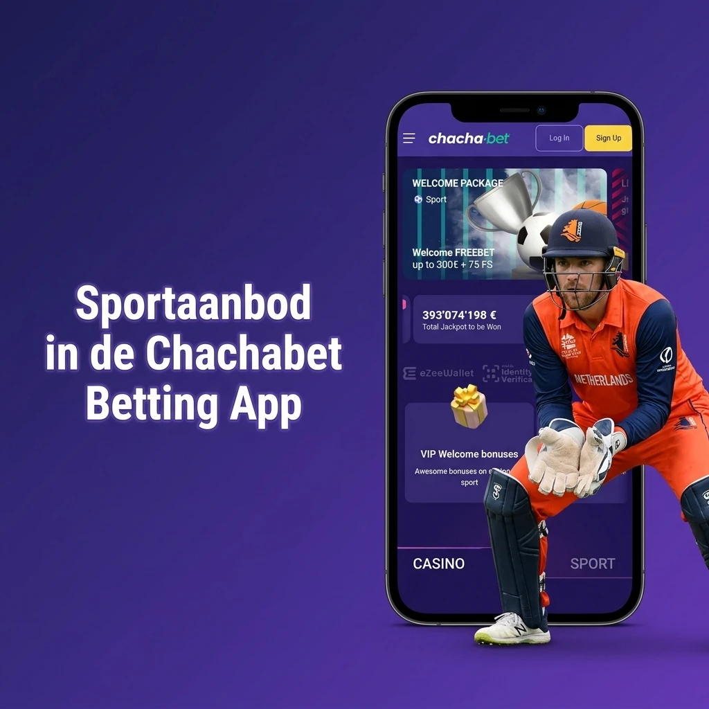 Chachabet app sportaanbod met weddenschappen op voetbal, tennis, basketball, e-sports en meer live evenementen