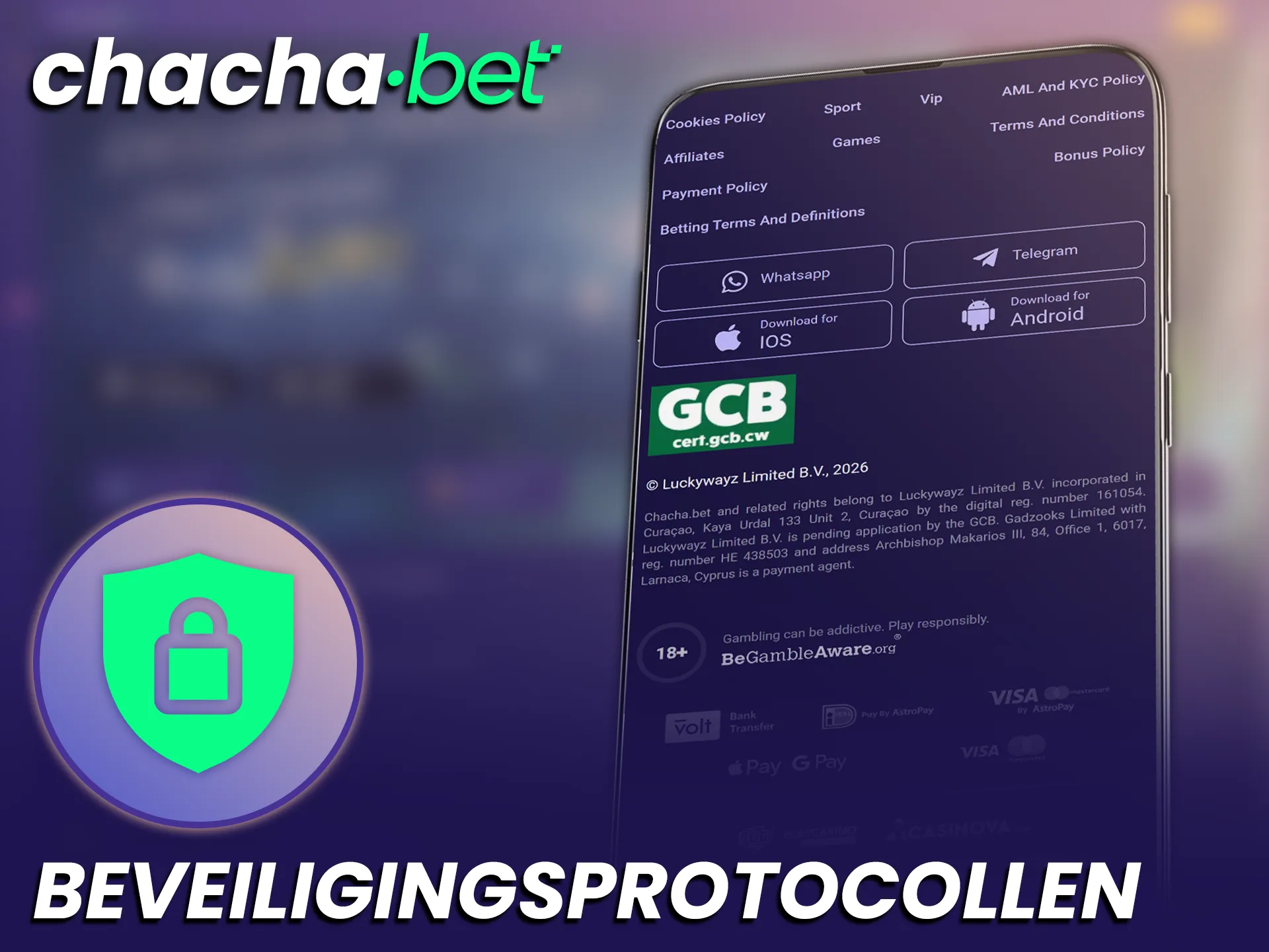 Profiteer van de beste beveiliging in de Chachabet Android App in Nederland.