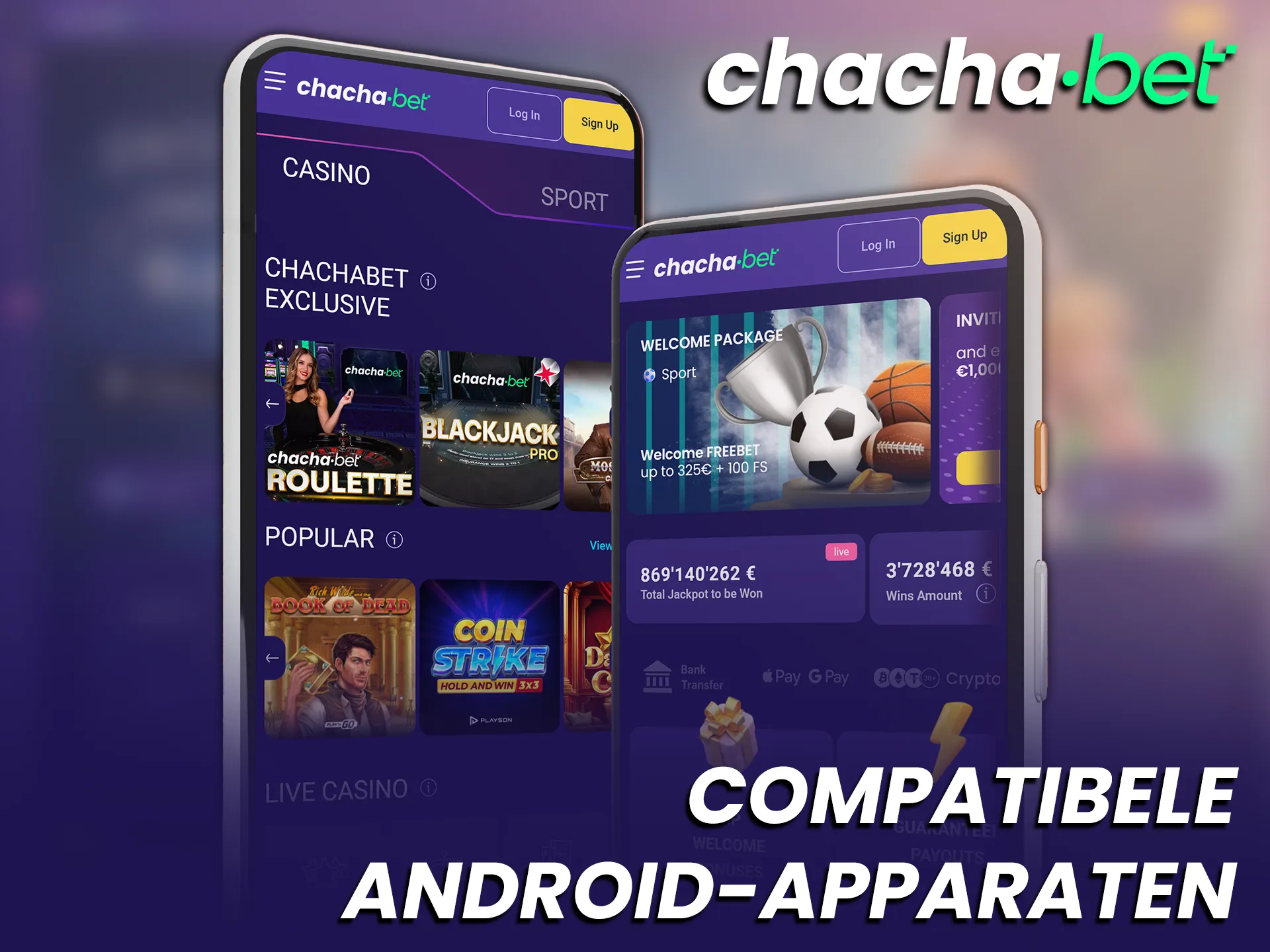 Bekijk welke Android-apparaten compatibel zijn met de Chachabet-app.