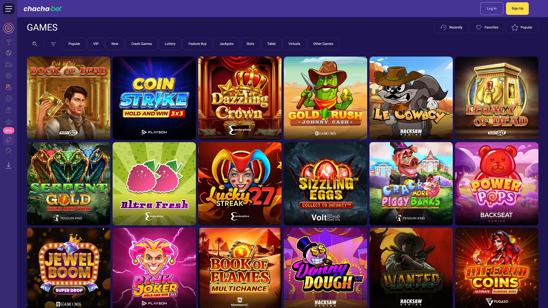 Speel de beste spellen in het Chachabet casino voor maximale spanning.