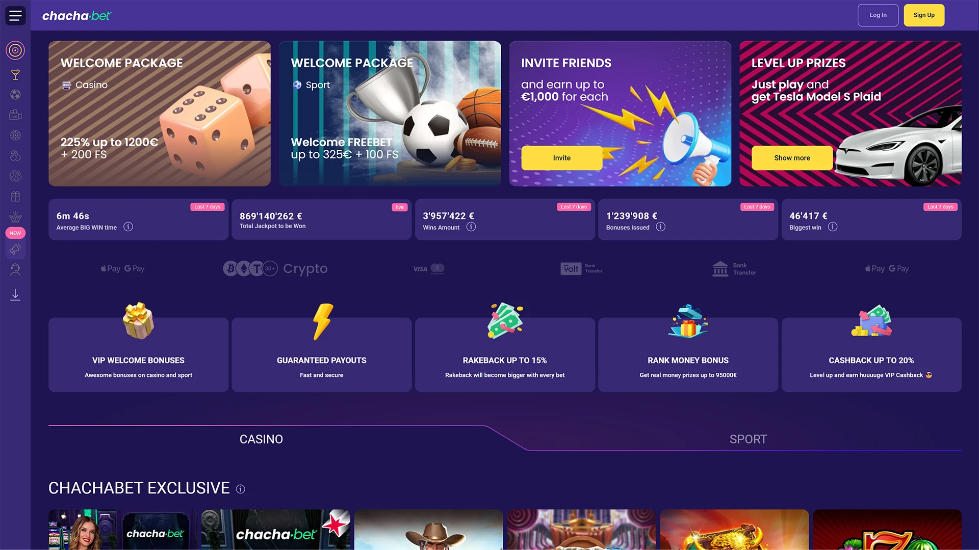 Bezoek de hoofdpagina van de Chachabet website voor de beste gokervaring.