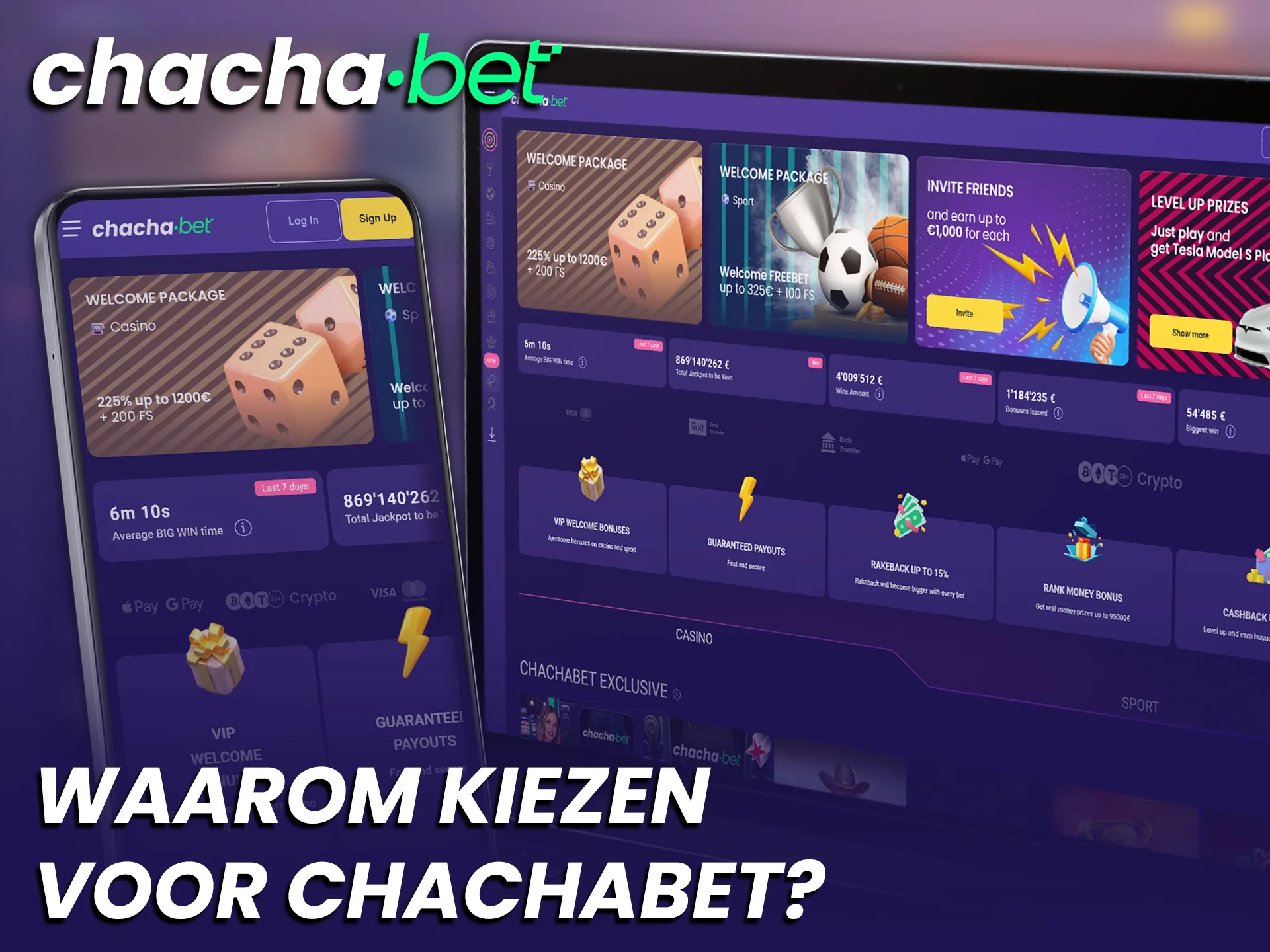 Ontdek alle voordelen en begin direct met spelen bij Chachabet Nederland.