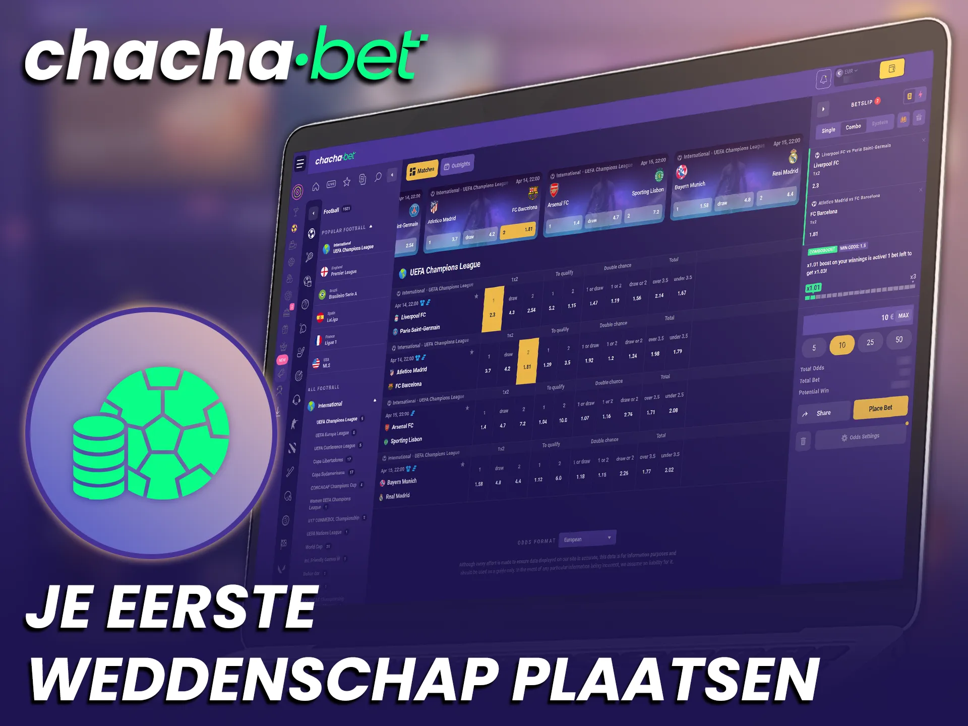 Plaats je eerste weddenschap bij Chachabet en win vandaag nog.