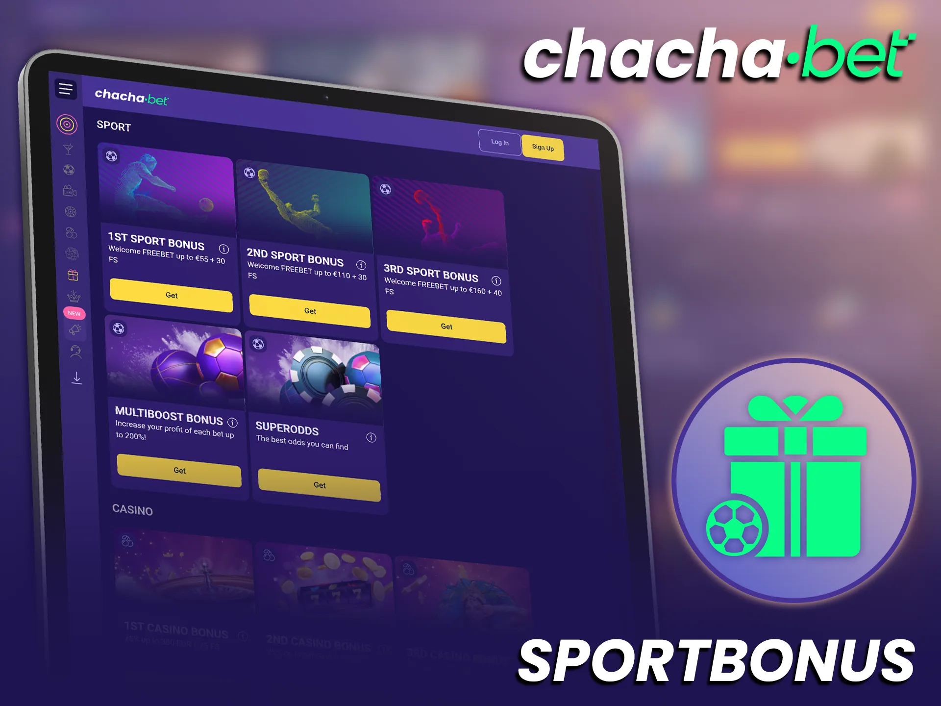 Claim de sportbonus en voltooi de verificatie bij Chachabet direct.