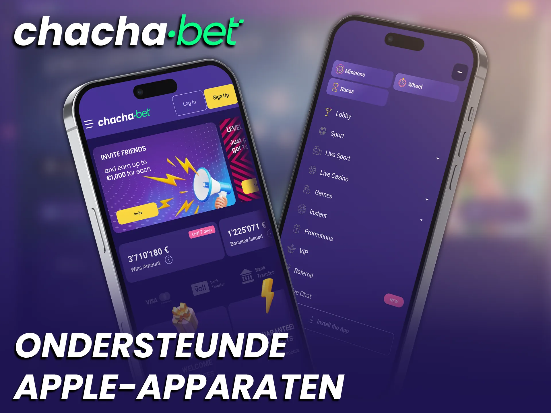 Check welke Apple toestellen de Chachabet iOS App ondersteunen.