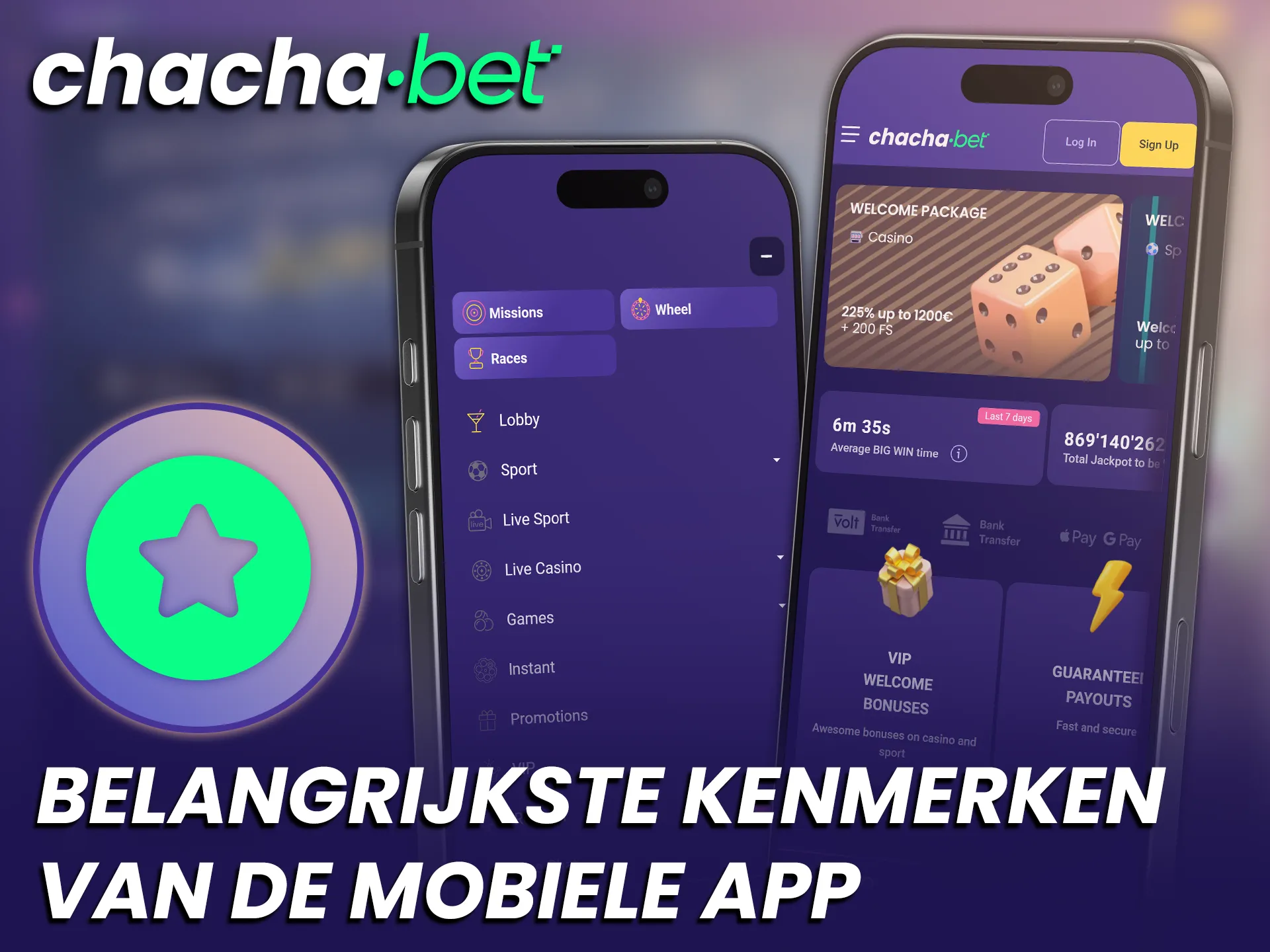 Ontdek de beste functies en kenmerken van de Chachabet mobiel app.