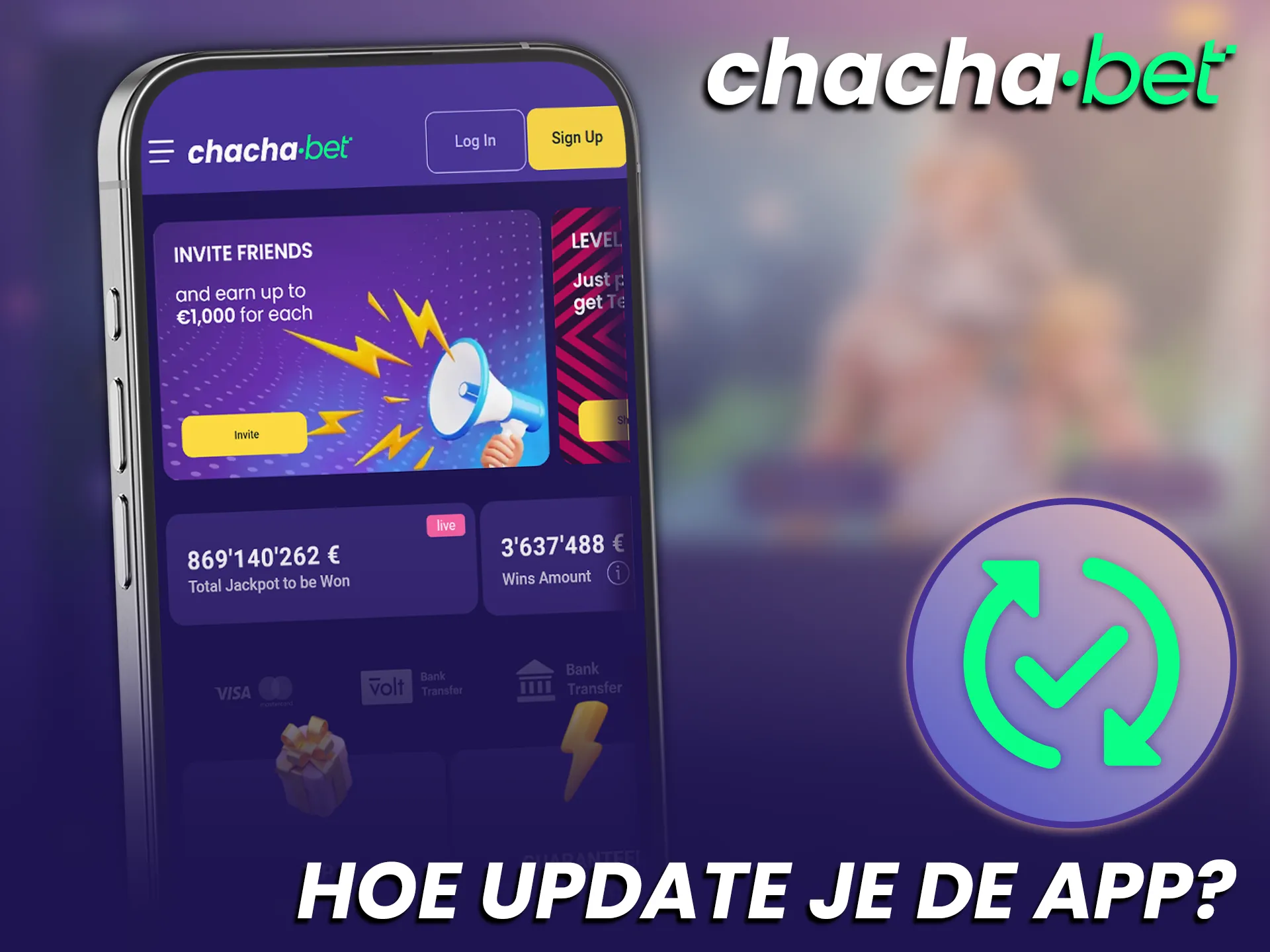 Update de mobiel app van Chachabet regelmatig voor de beste gebruikerservaring.