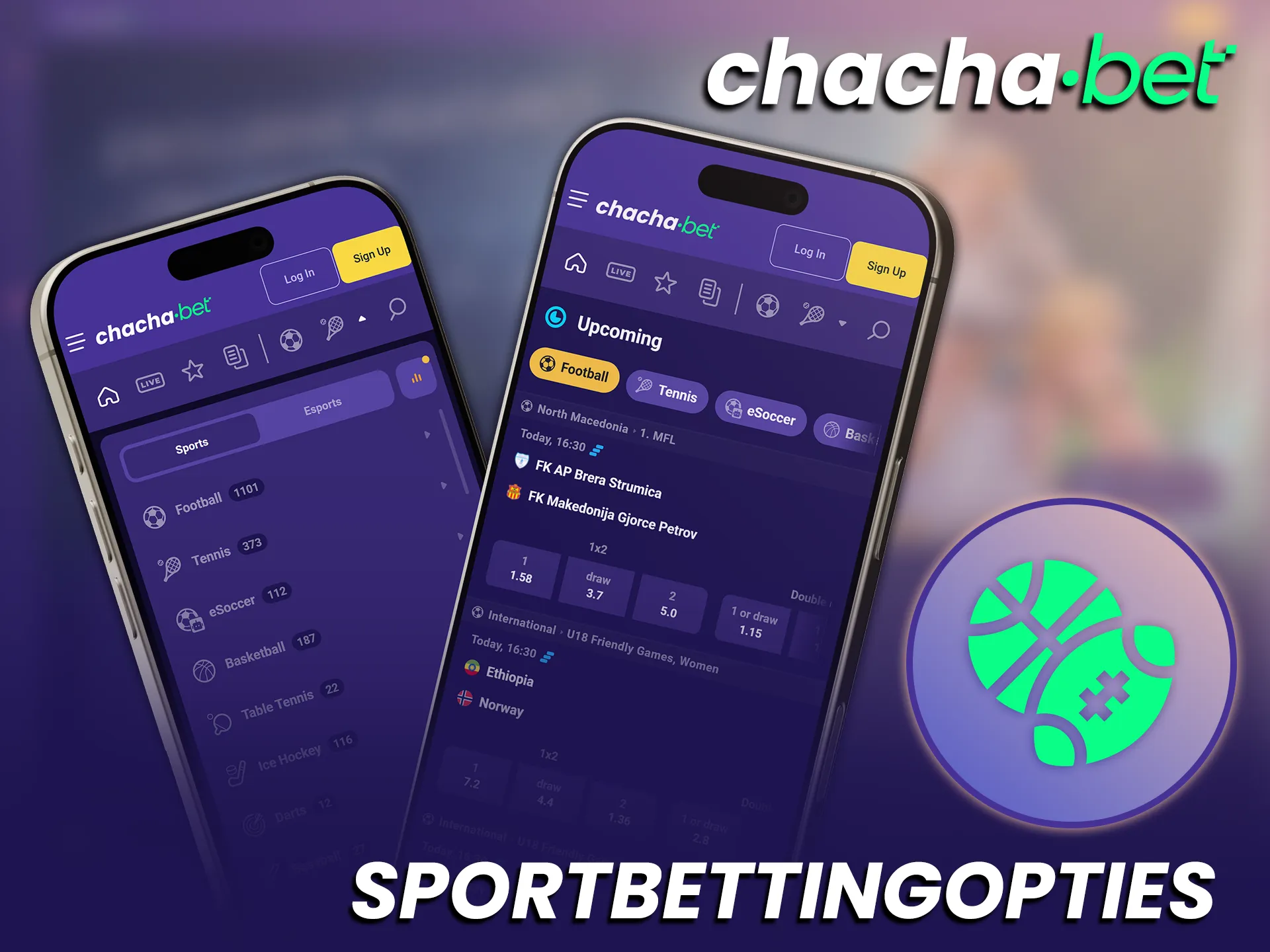 Ontdek alle sportweddenschappen in de officiële Chachabet mobiel app in Nederland.