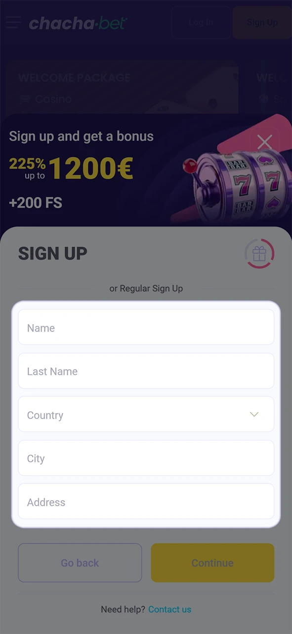 Kies een veilig wachtwoord bij het aanmelden voor Chachabet registratie.